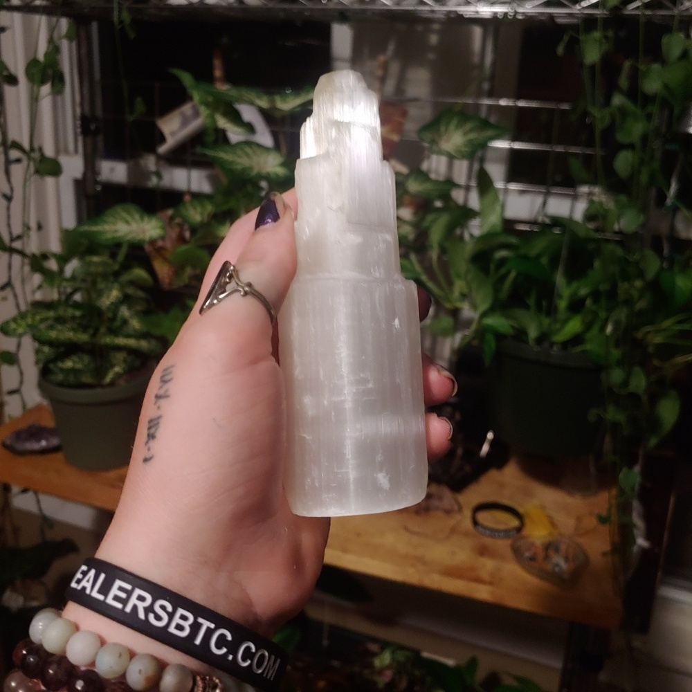 Selenite Tower 6"